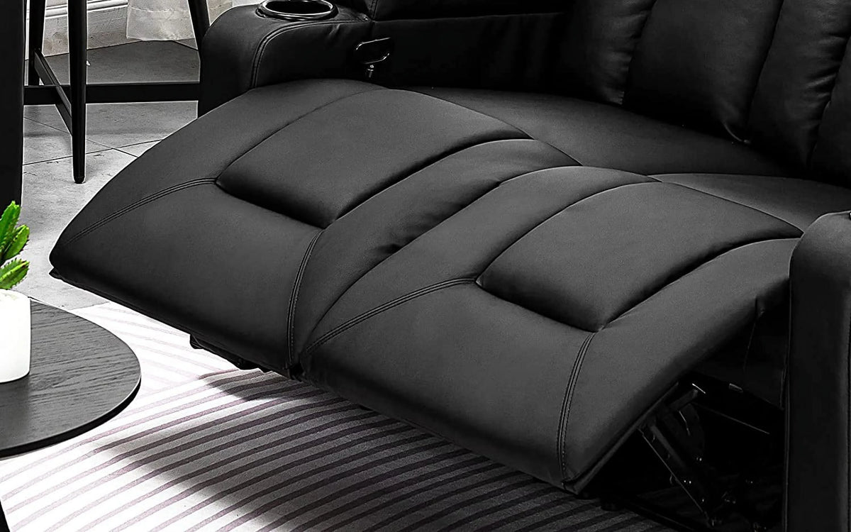 Black 3PC Bonded Leather Recliner Set S715664