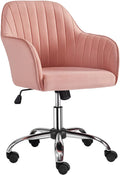 Velvet Height Adjustable Swivel Office Chair with Arms M319