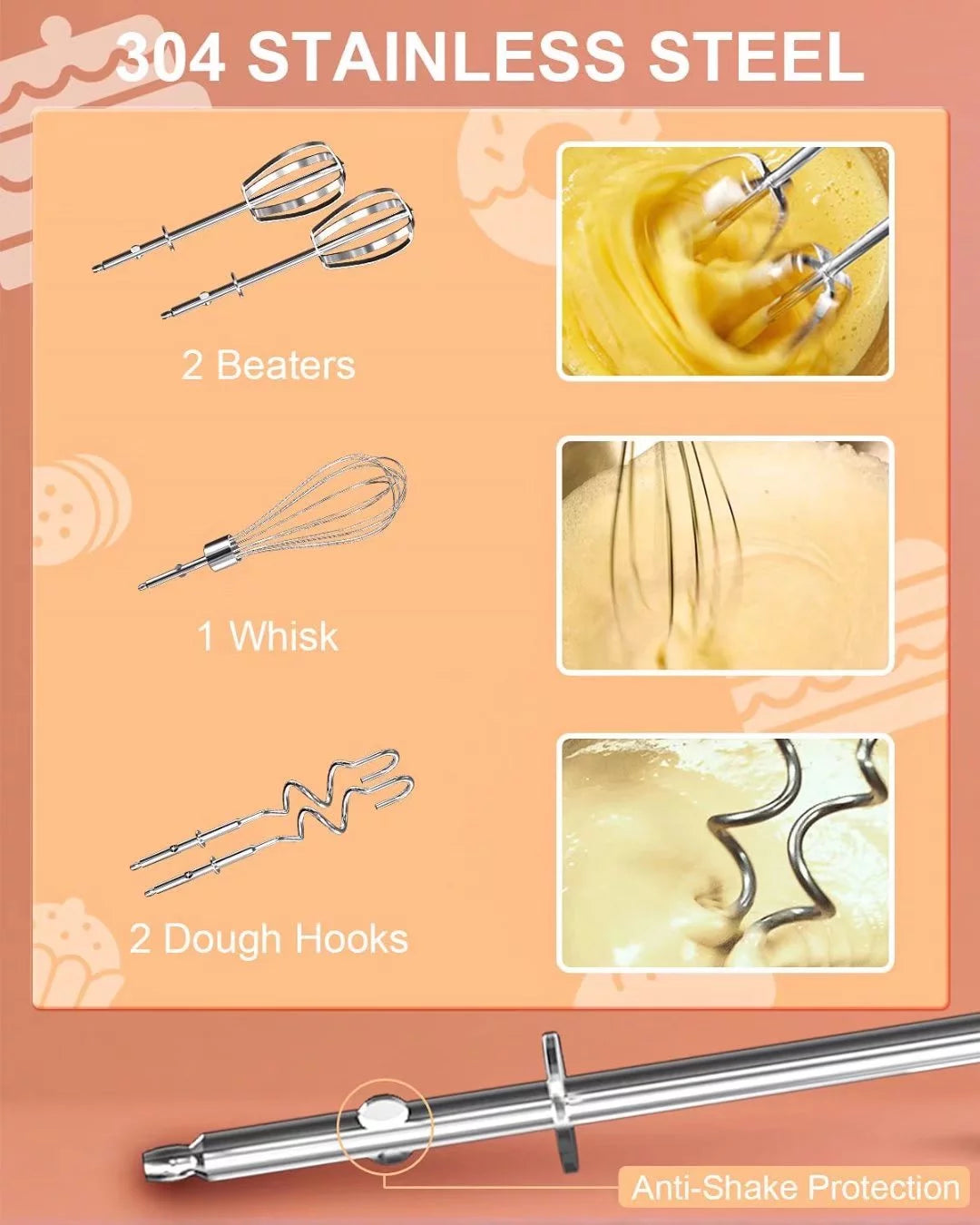 Black 5-Speed Electric Hand Mixer Q400891