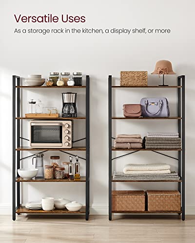 6-Tier Bookshelf with Steel Frame A324