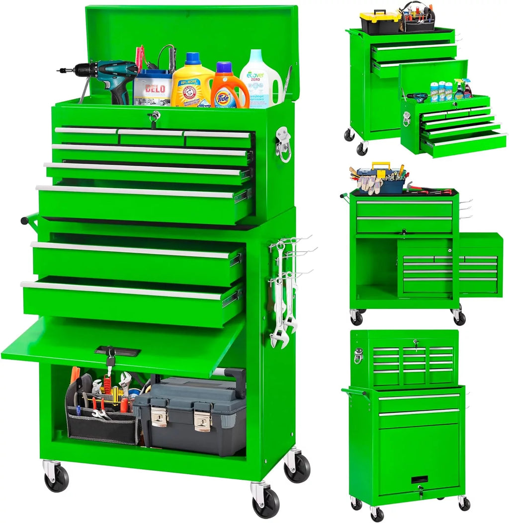 Black 8 Drawer Rolling Tool Chest and Cabinet K3171
