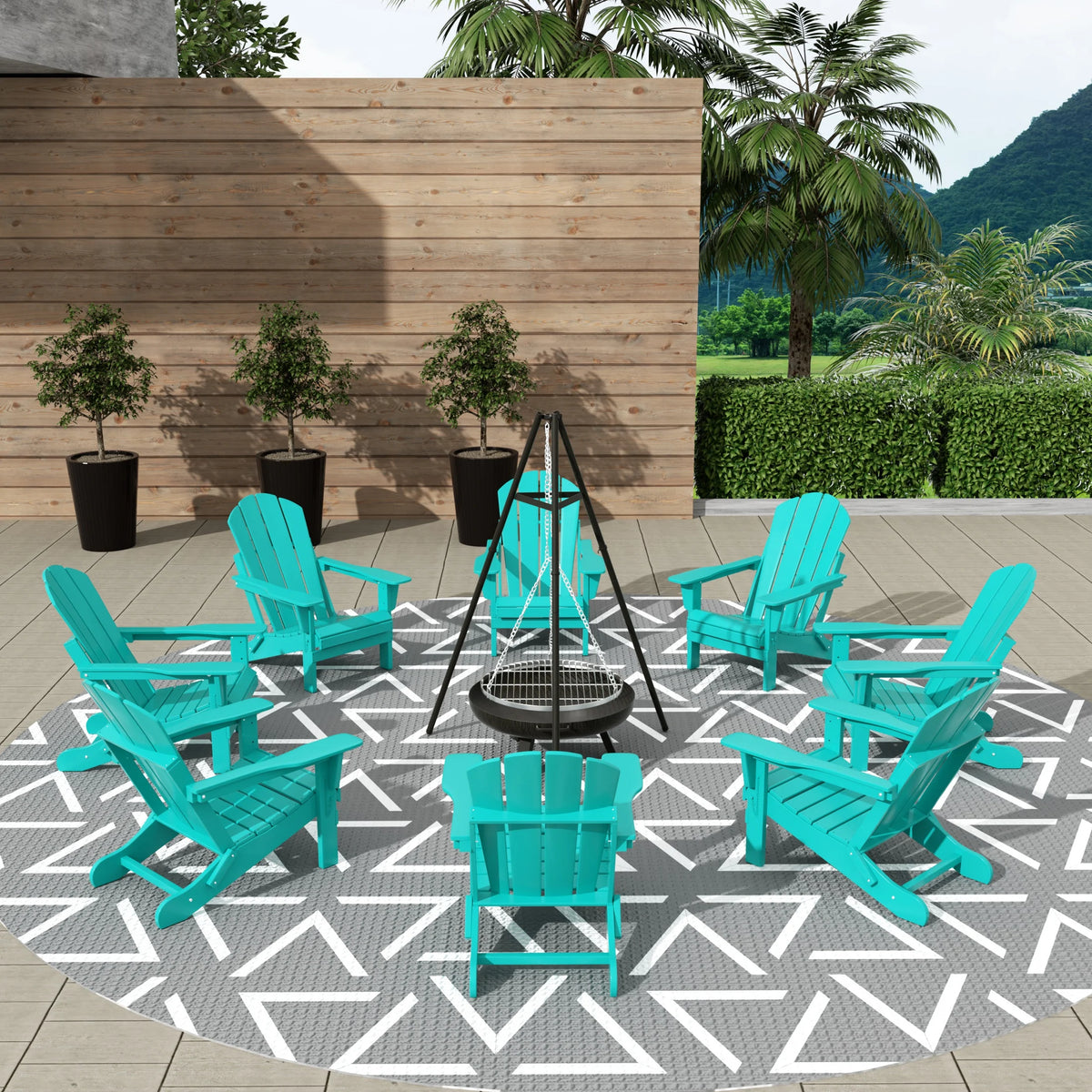 Folding HDPE Adirondack Chair J540