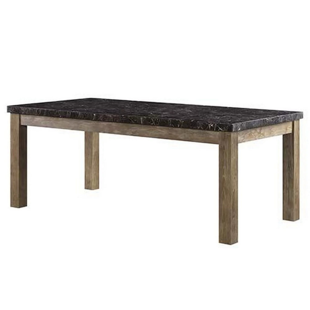 78 Inch Marble Top Wood Legs Dining Table X808