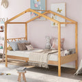 Twin Size Wood House Bed with Storage Space E3644
