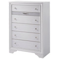 Contemporary Solid Wood 5-Drawer Chest in White D5329