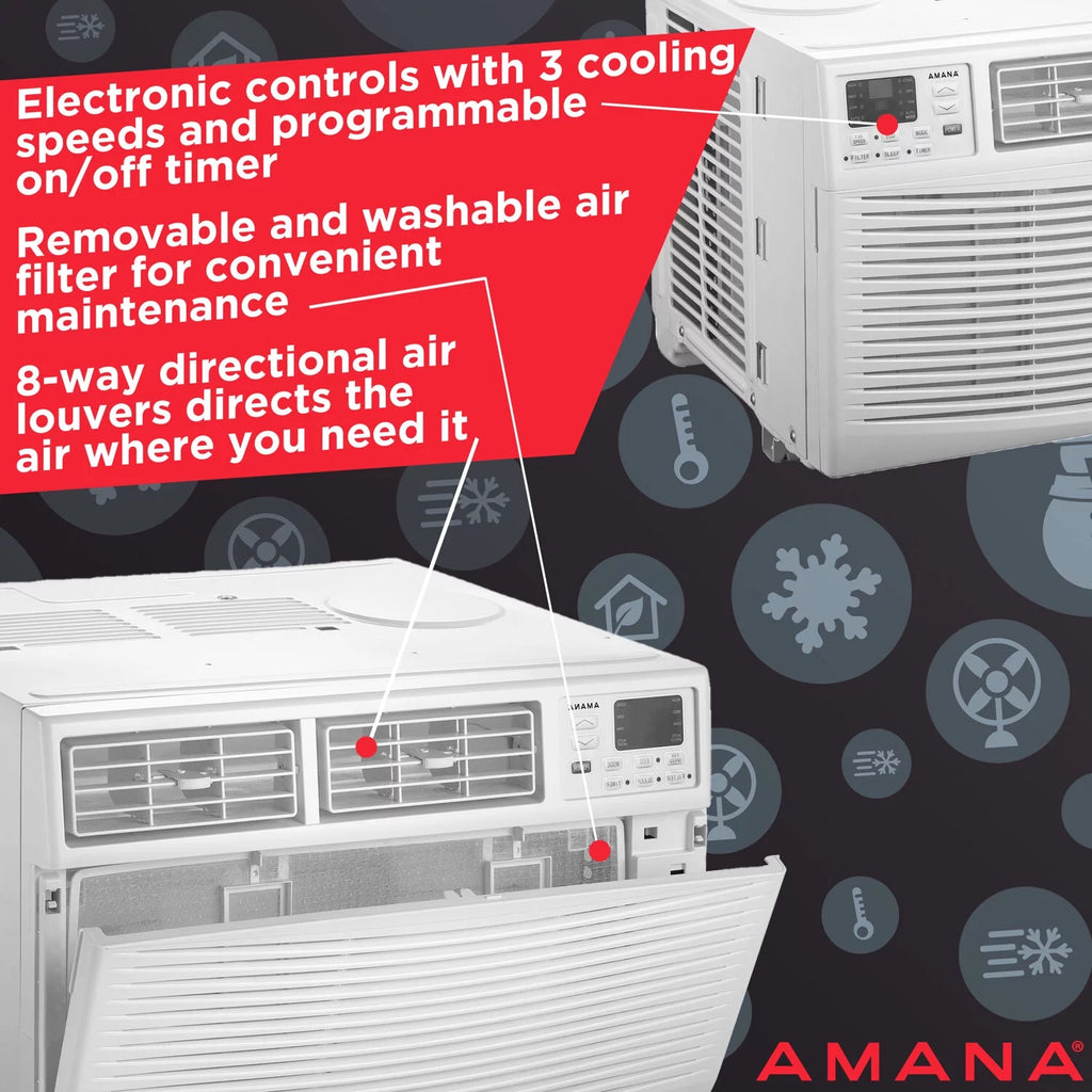 10,000 BTU Window-Mounted Air Conditioner with Remote Control T636