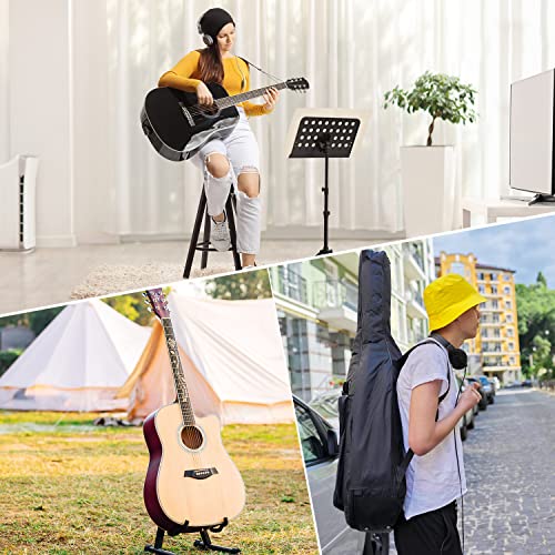 Guitar Accessories Kit with Gig Bag, Folding Stand, Adjustable Strap Q706