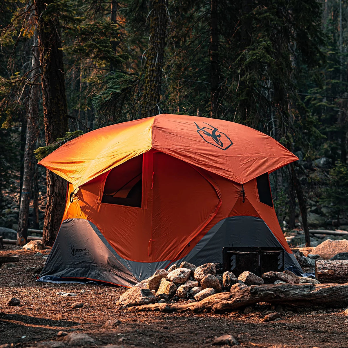 Portable Hub Tent, 4-Person, Sunset Orange X970372