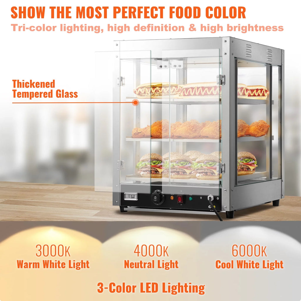3-Tier Commercial Food Warmer with Water Tray B77416