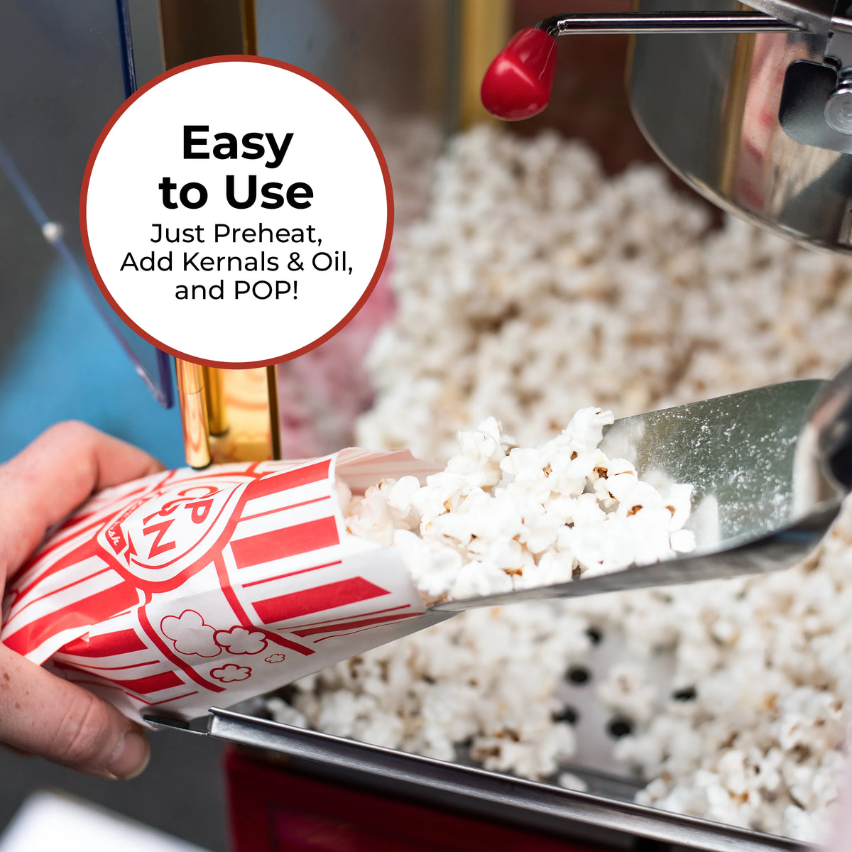 Red & Gold 8-Ounce Popcorn Cart M6384
