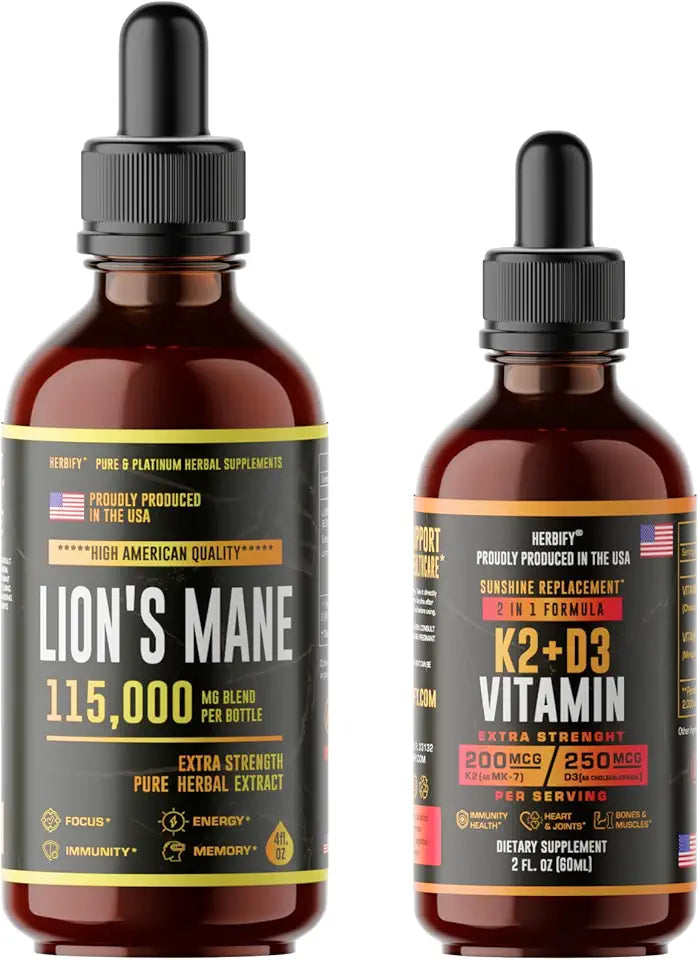 Lions Mane Drops & K2 and D3 Drops X149112