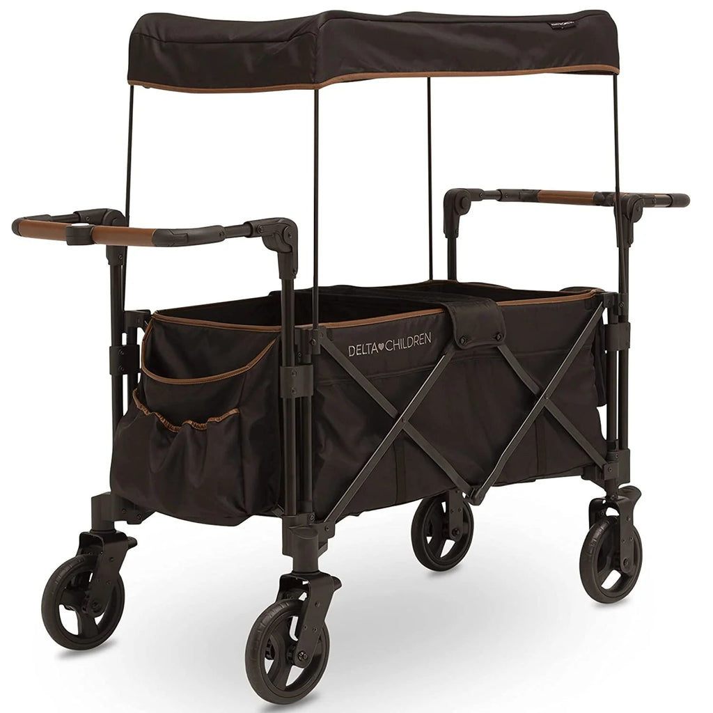 Black 2 Kids Stroller Wagon with Canopy B6329