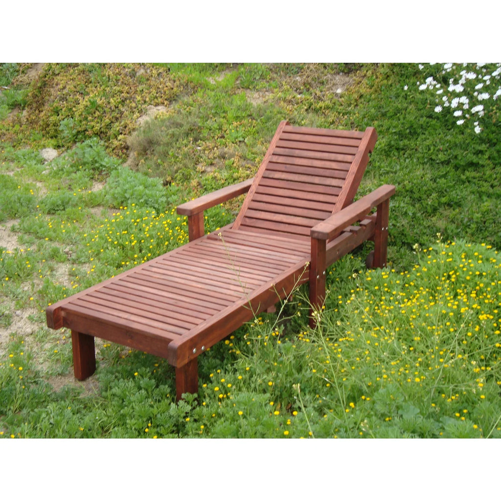 Solid Wood Outdoor Chaise Lounge P406457