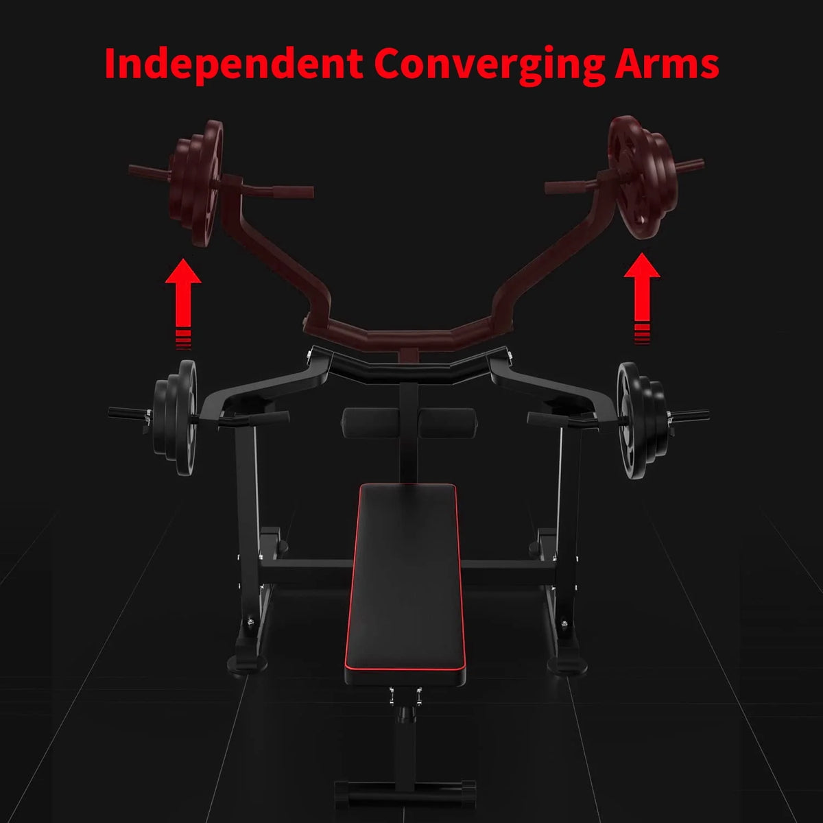 Adjustable Flat Incline Bench Press with Dumbbell Rack M446989