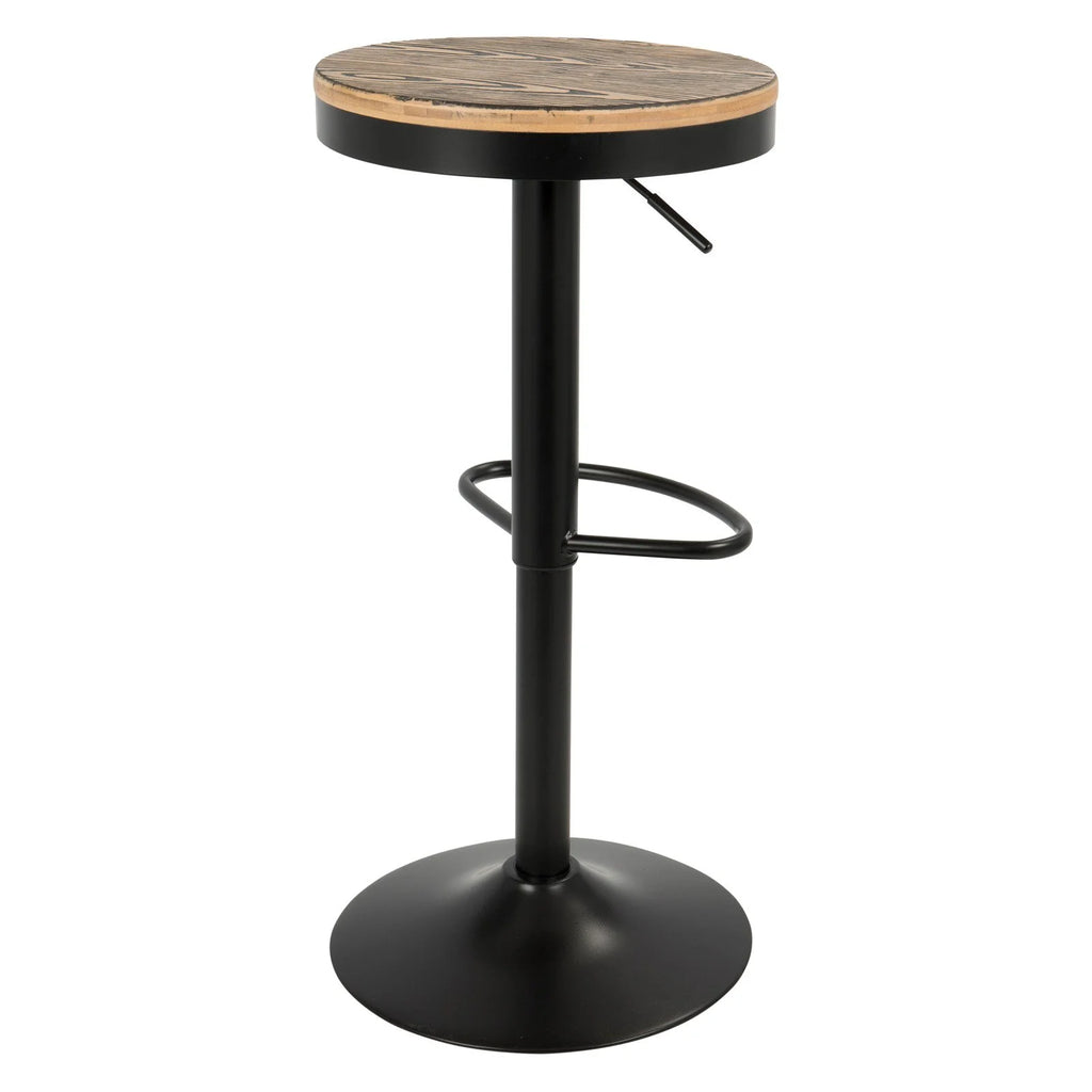 Adjustable Wood Bar Stool Set of 2 N17149