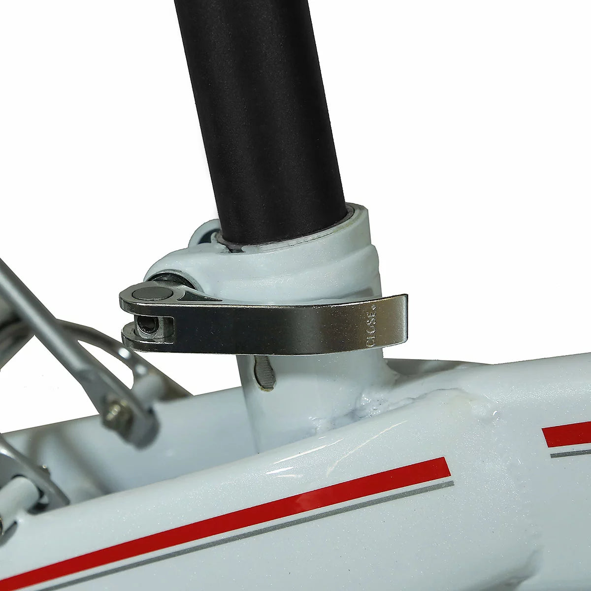 White 7 Speed Folding Compact Bike V8122