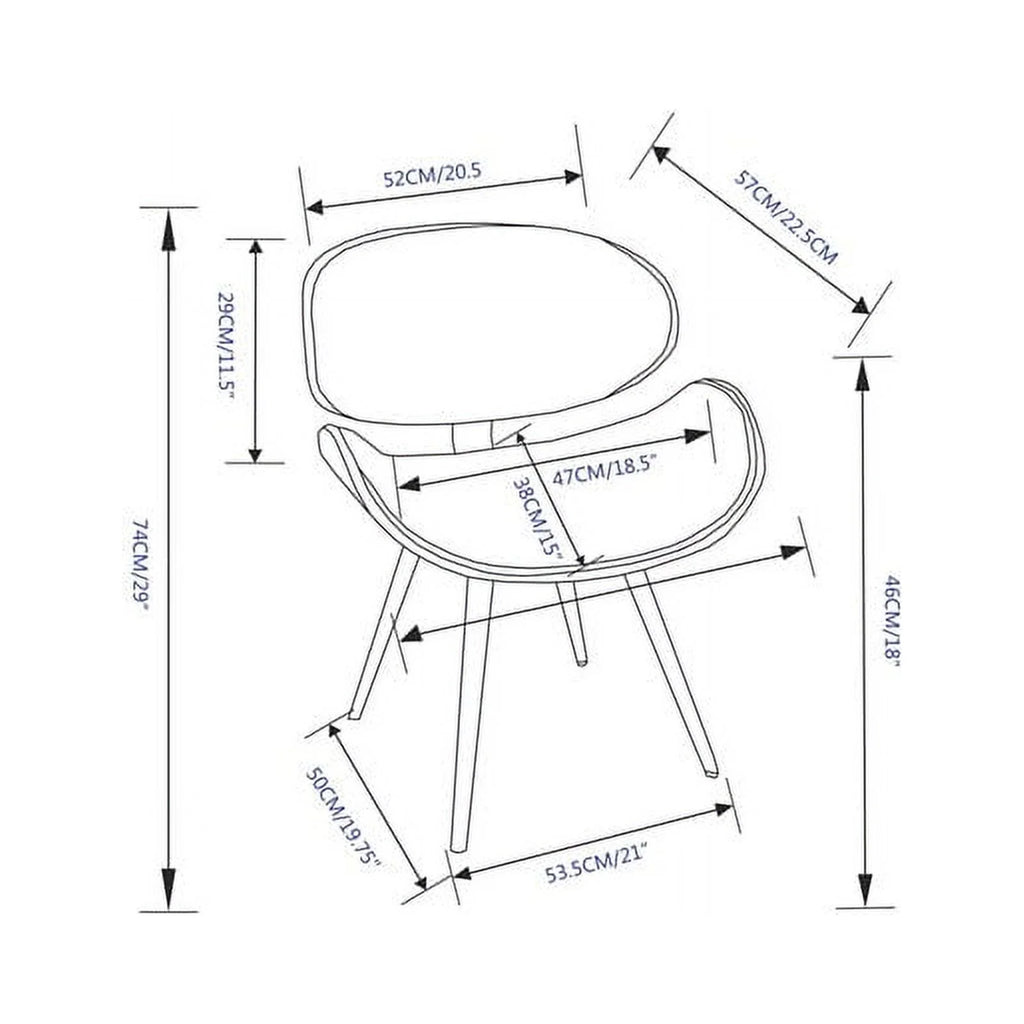 Black Faux Leather Dining Chair I9293