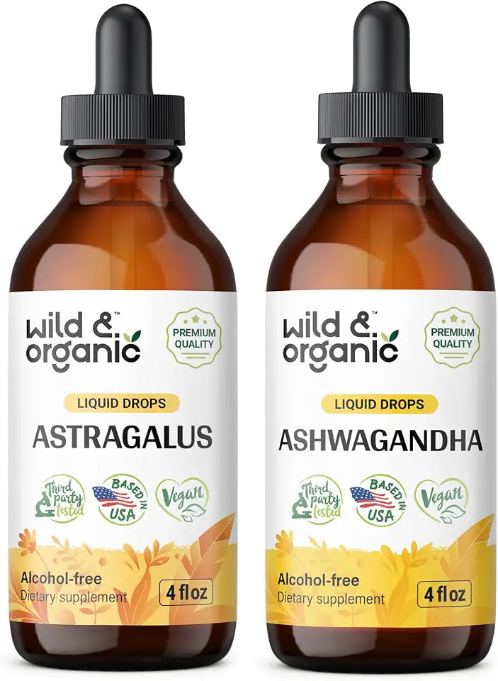 Astragalus Tincture 4 fl oz & Ashwagandha Tincture 4 fl oz I200