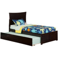 Espresso Solid Wood Twin Trundle Platform Bed T630