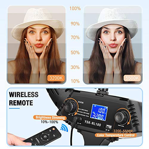18 Inch RGB Ring Light with Tripod Stand and Phone Holder B235
