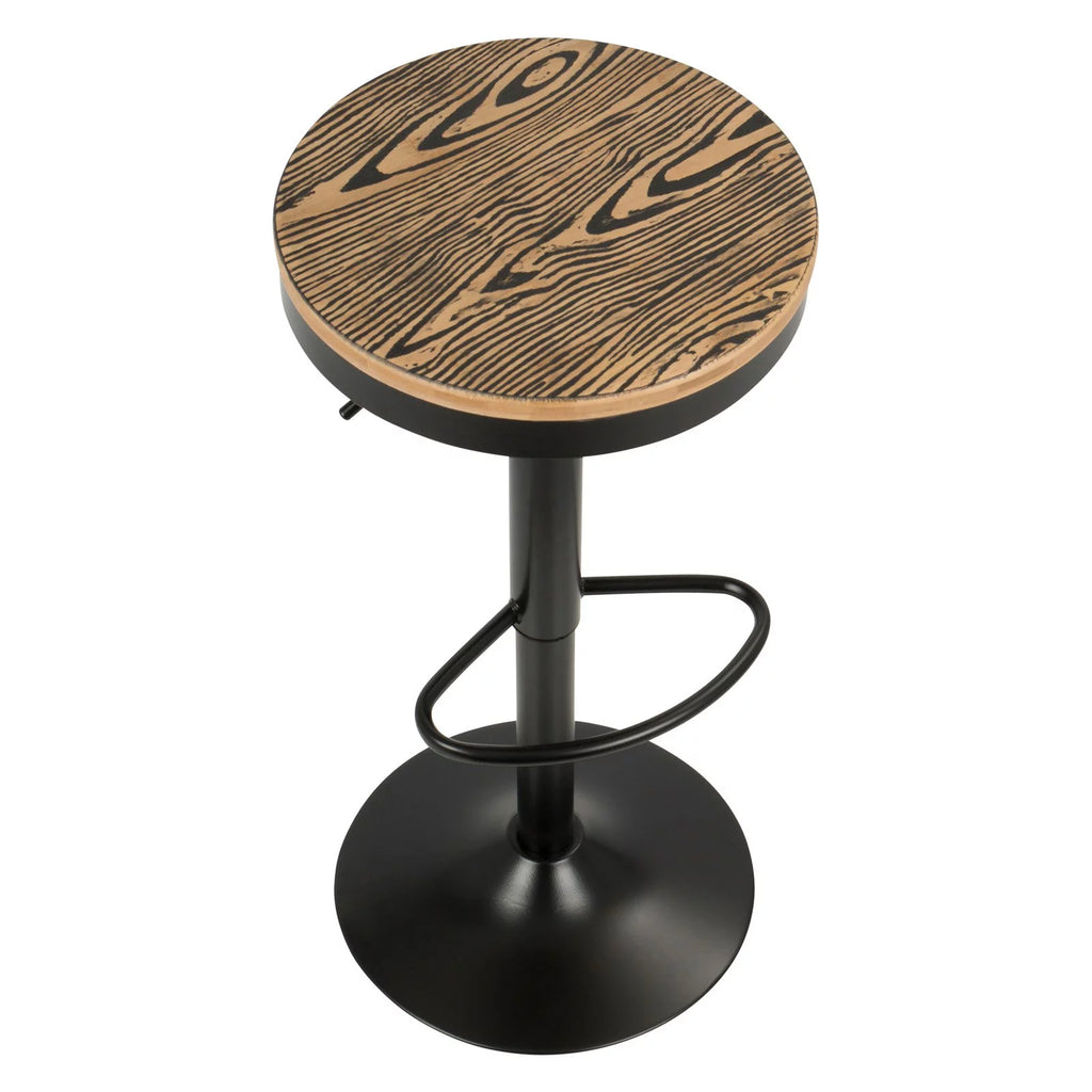 Adjustable Wood Bar Stool Set of 2 N17149