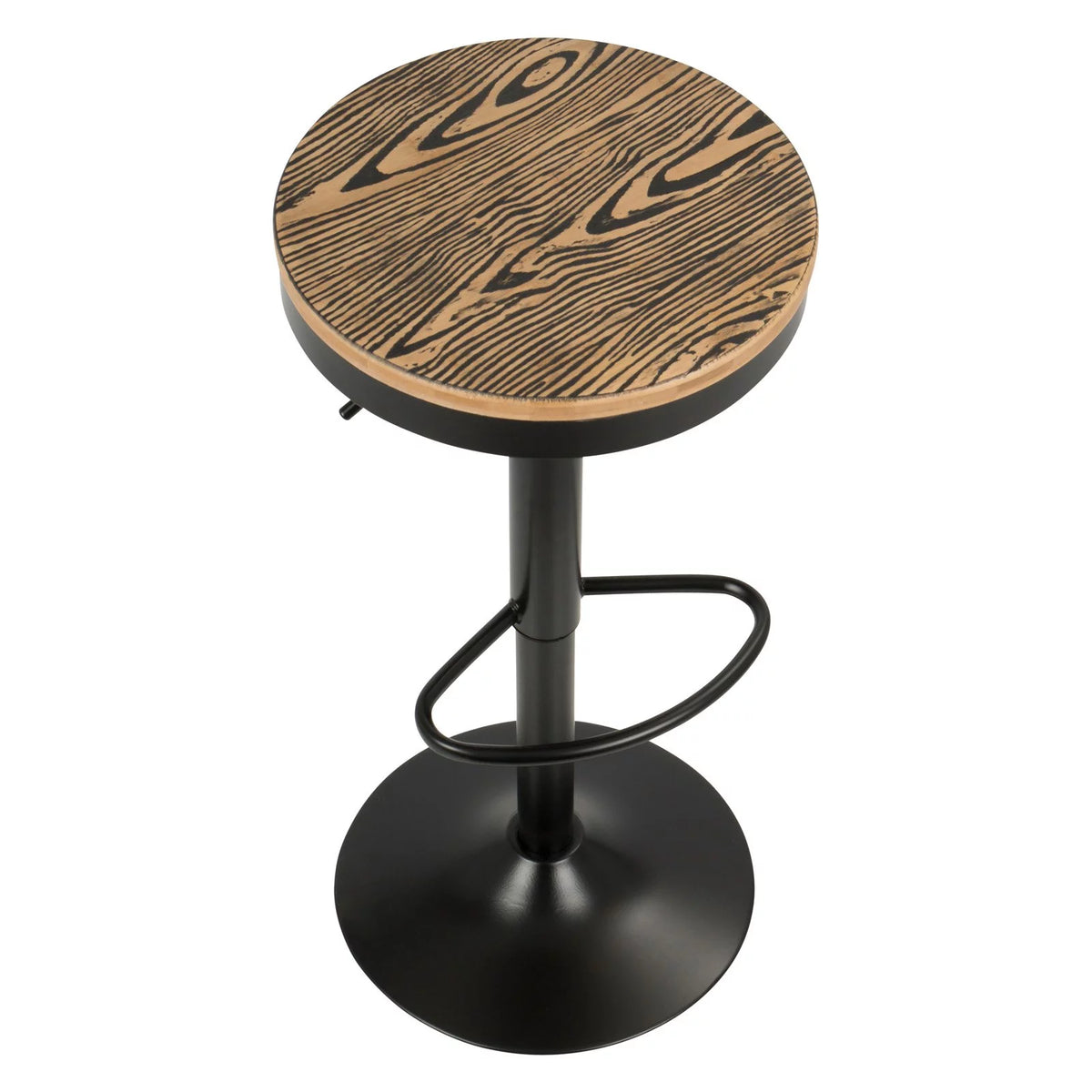 Adjustable Wood Bar Stool Set of 2 N17149