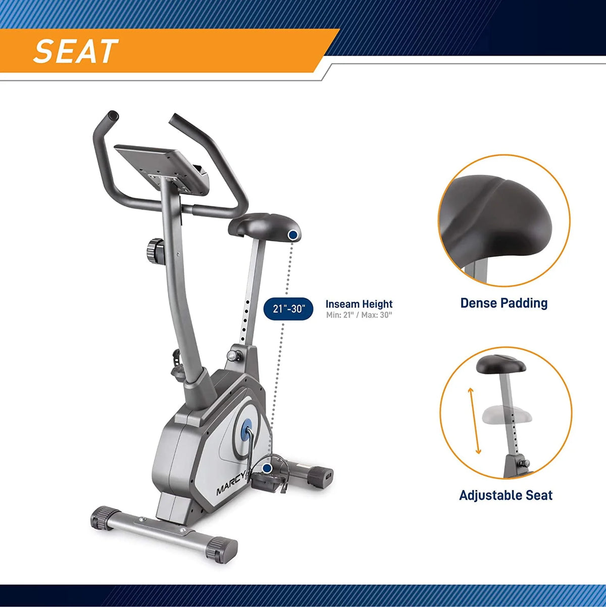 Upright Exercise Bike with Adjustable Seat X41995