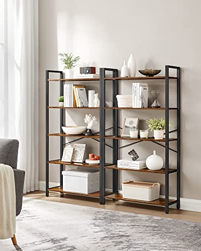 6-Tier Bookshelf with Steel Frame A324