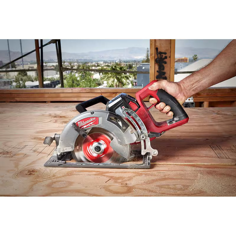 18V Cordless 7-1/4 in. Rear Handle Circ Saw with Rotary Hammer & Starter Kit R626771