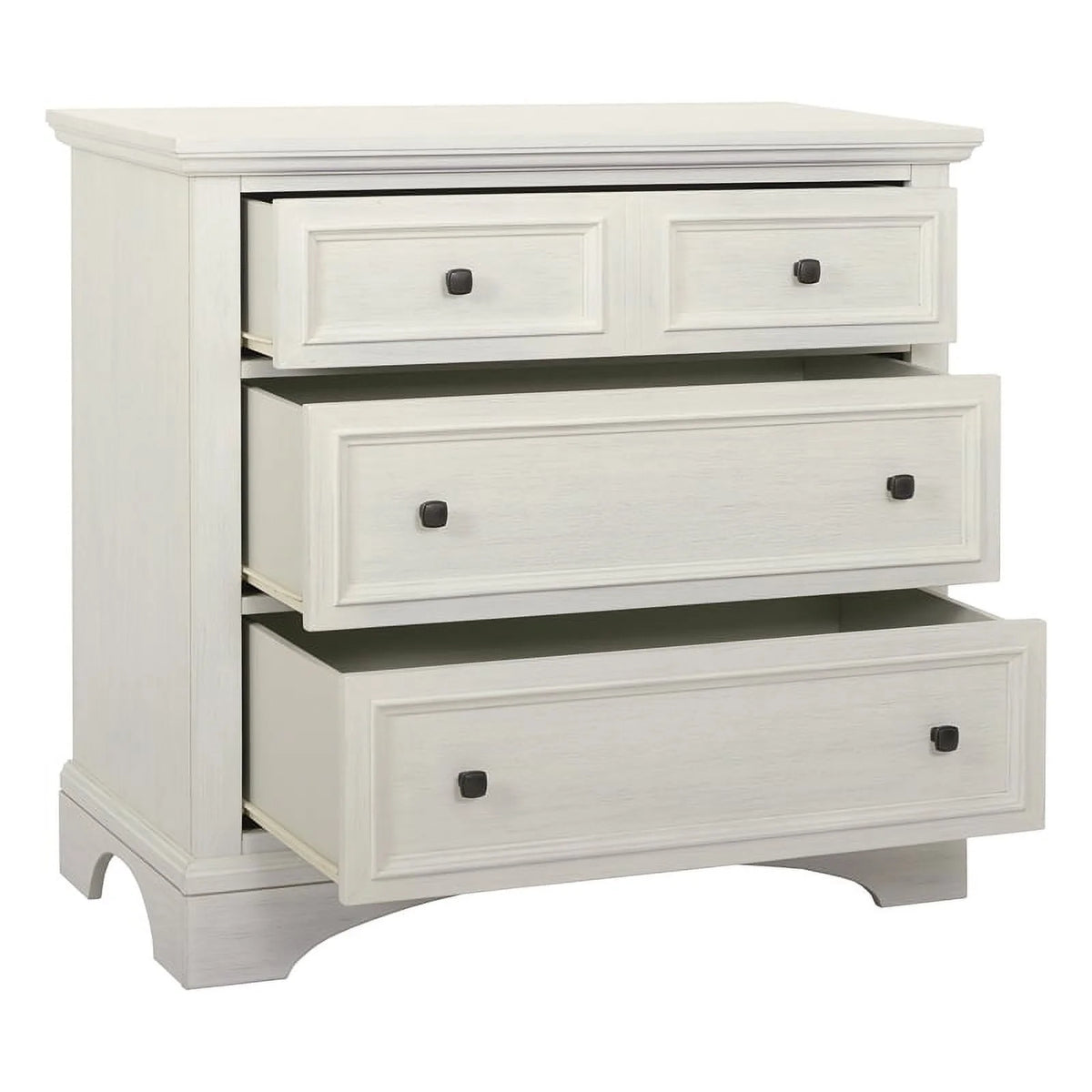 3 Drawer Rustic White Engineered Wood Chest U33374
