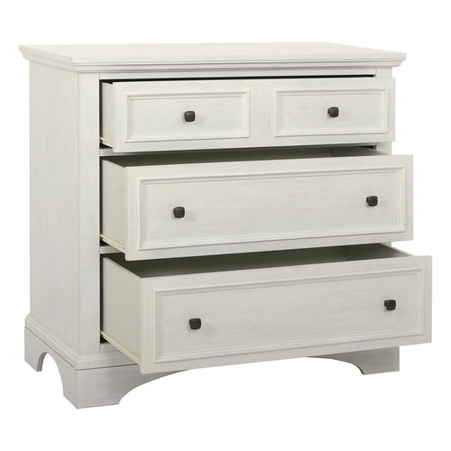 3 Drawer Rustic White Engineered Wood Chest U33374