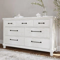 Solid Wood Dresser in Rustic White H43498