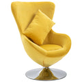 Swivel Egg Chair with Cushion Yellow O82167