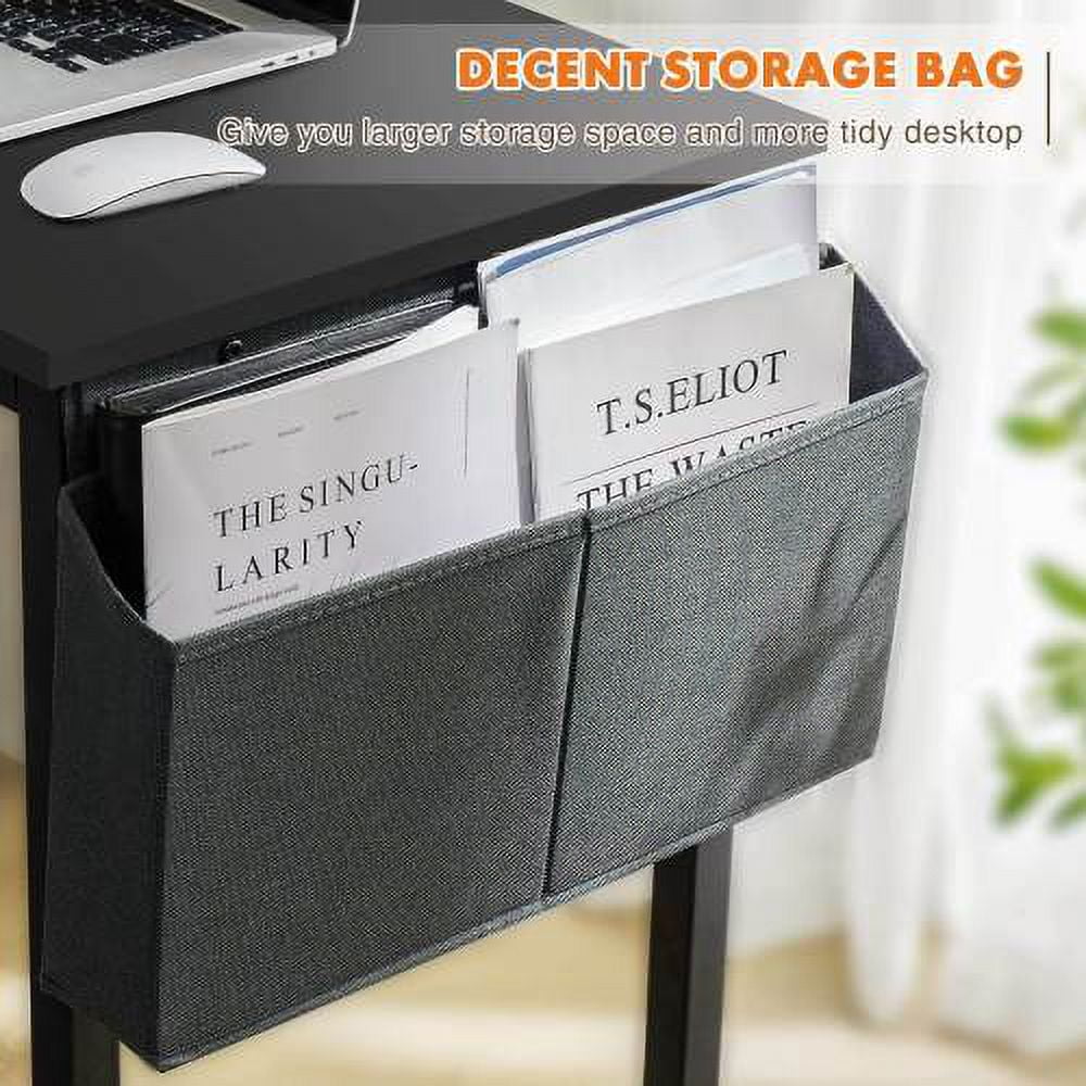 Black 31 Inch Wooden Office Desk with Storage D733