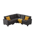 Dark Gray 5Pc Modular Sectional Sofa F3080